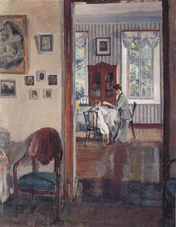 1910. В доме. Картина Сергея Виноградова