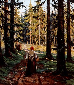 Sergey Vinogradov - Road in the Forest. Free illustration for personal and commercial use.