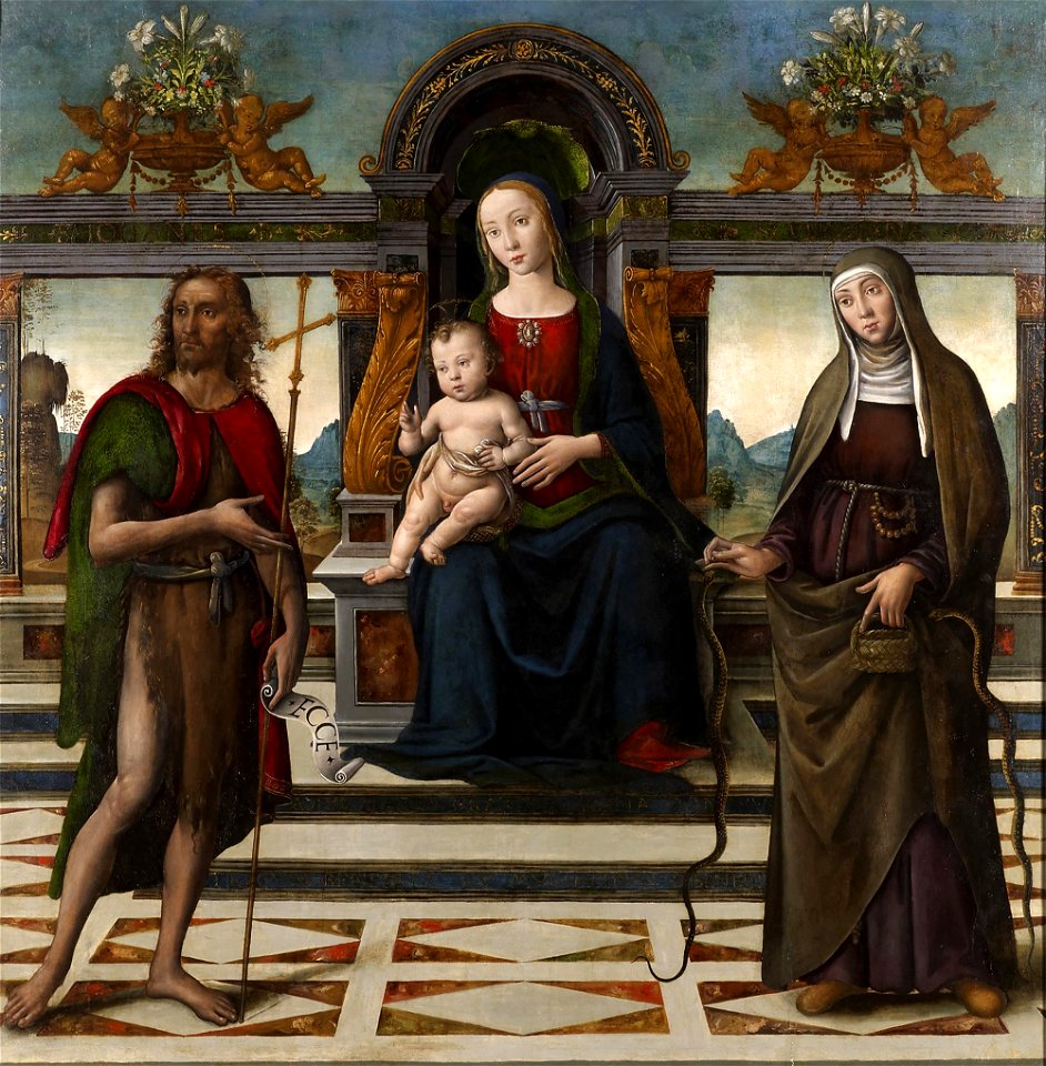 Virgin and Child with Sts. John the Baptist & Verdiana by the Master of S. Spirito