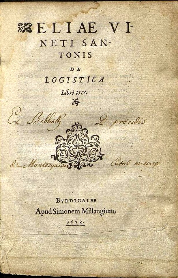 Vinet - Logistica (1573)