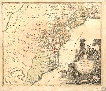 Virginia, Marylandia et Carolina in America septentrionali Britannorum LOC 73691852