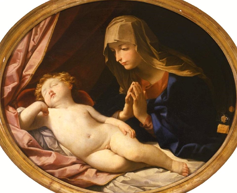 Virgen con el Niño dormido, de Mariano Salvador Maella (Real Academia de Bellas Artes de San Fernando)