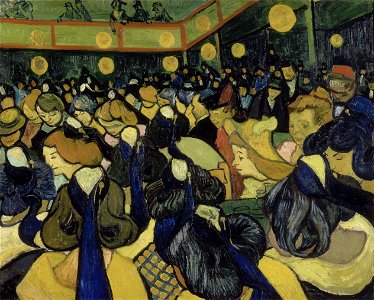 Vincent van Gogh - The Dance Hall in Arles - Google Art Project. Free illustration for personal and commercial use.