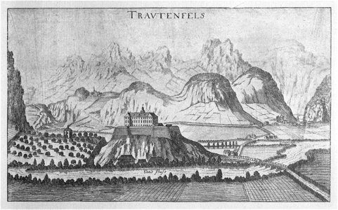 Vischer - Topographia Ducatus Stiriae - 442 Trautenfels bei Irdning