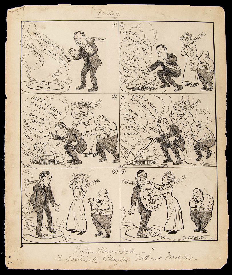 Virtue Rewarded - A Political Playlet Without Wordlets (The Tribune rewards Merriam for putting a... (NBY 5460)