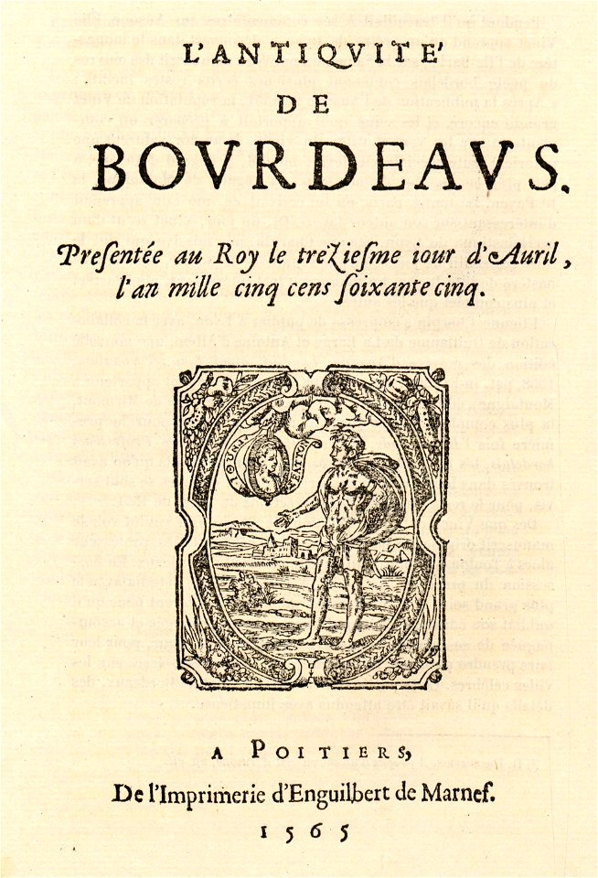 Vinet - Antiqvité de Bordeaux (1565)