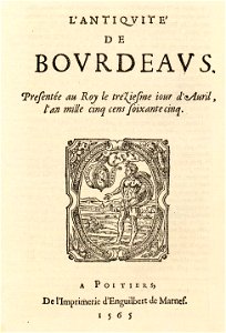Vinet - Antiqvité de Bordeaux (1565)