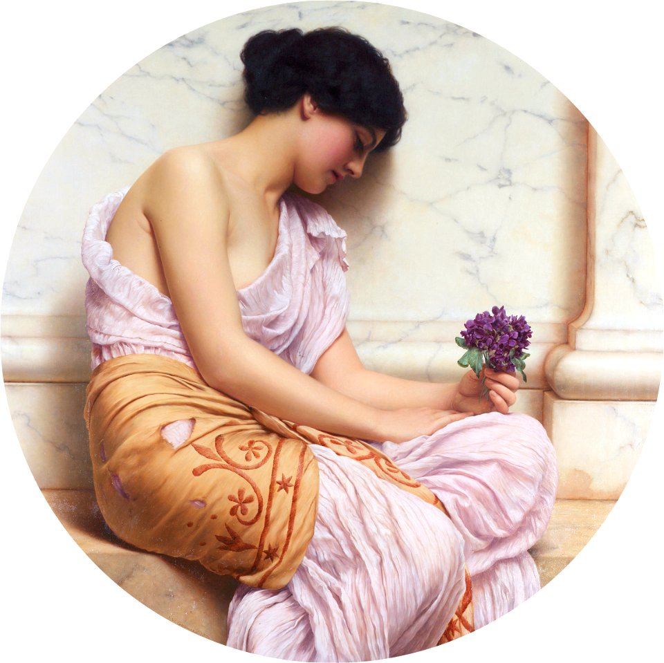 Violets, sweet violets , by John William Godward