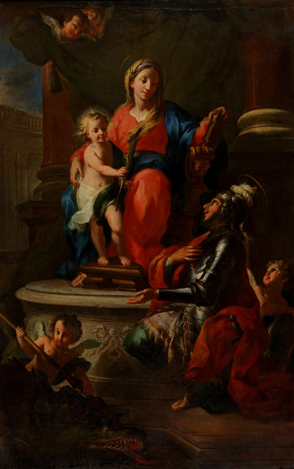 Virgin Mary with Jesus and St. George - Martino Altomonte - Google Cultural Institute
