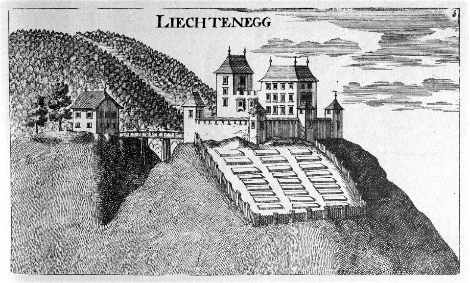 Vischer - Topographia Ducatus Stiria - 234 Liechtenegg bei Kindberg