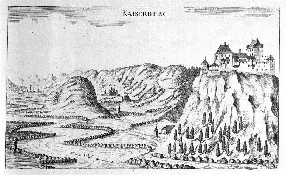Vischer - Topographia Ducatus Stiria - 194 Kaiserberg bei Leoben