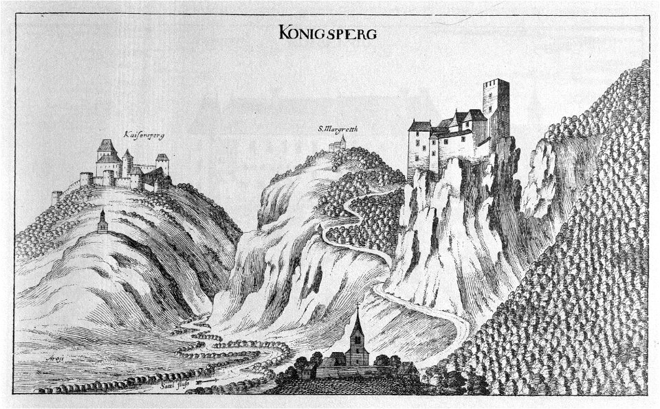Vischer - Topographia Ducatus Stiria - 209 Königsberg bei Drachenburg - Kunsperk