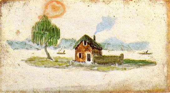 Visiting Card with Landscape J8