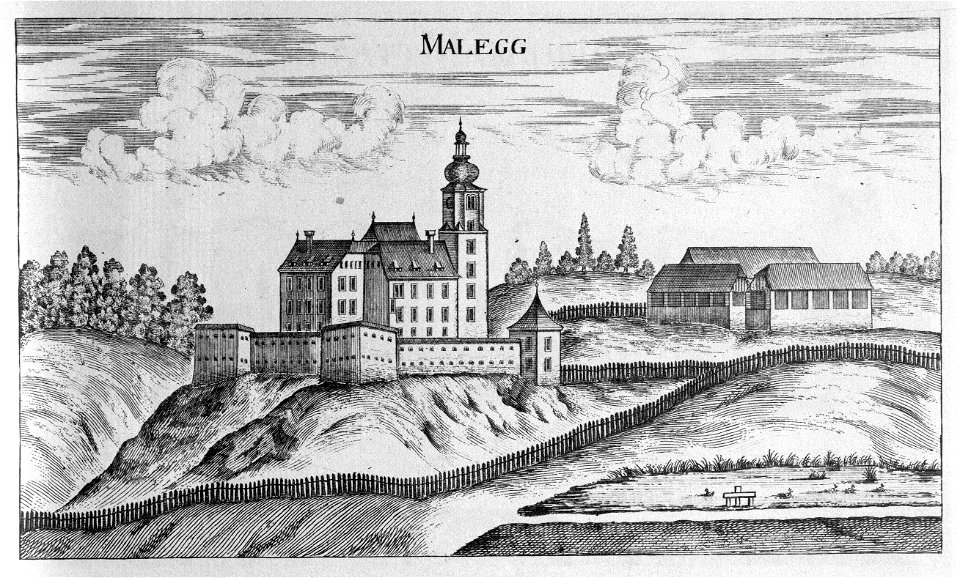 Vischer - Topographia Ducatus Stiria - 246 Malegg bei Luttenberg - Branek