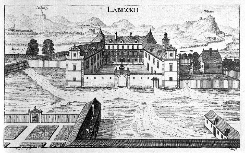 Vischer - Topographia Ducatus Stiria - 222 Laubegg bei Wildon