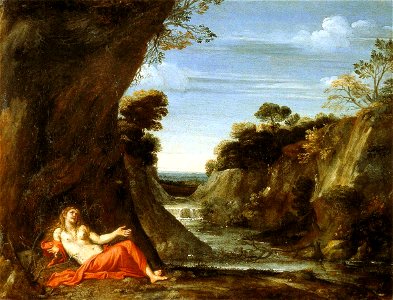 Viola, Gian Battista - Penitent Magdalen in a Landscape - c. 1610. Free illustration for personal and commercial use.