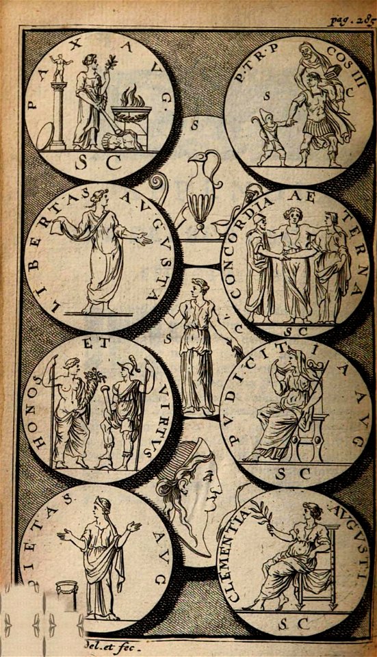 Virtutes deæ — Pantheum mythicum, ed. 5ª (BL)