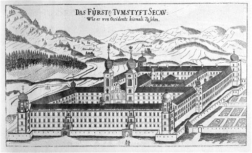 Vischer - Topographia Ducatus Stiriae - 390 Seckau bei Knittelfeld - Westansicht