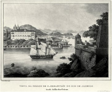 Vista da Cidade de S. Sebastião do Rio de Janeiro tirada da Ilha das Cobras (1), da Coleção Brasiliana Iconográfica