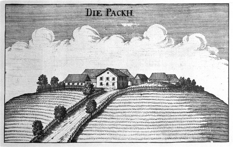 Vischer - Topographia Ducatus Stiriae - 290 Die Pack bei Voitsberg