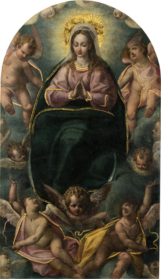 Virgen con ángeles - Pablo de Céspedes