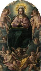 Virgen con ángeles - Pablo de Céspedes