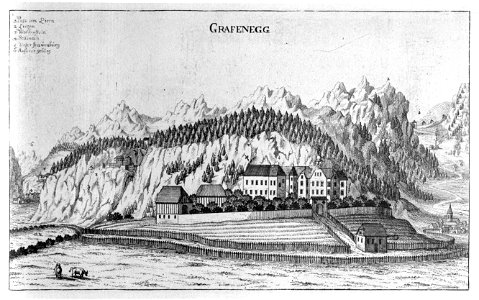 Vischer - Topographia Ducatus Stiria - 108 Grafenegg bei Liezen