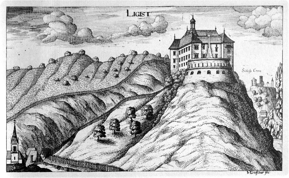 Vischer - Topographia Ducatus Stiria - 237 Ligist bei Voitsberg