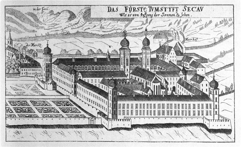 Vischer - Topographia Ducatus Stiriae - 389 Seckau bei Knittelfeld - Ostansicht