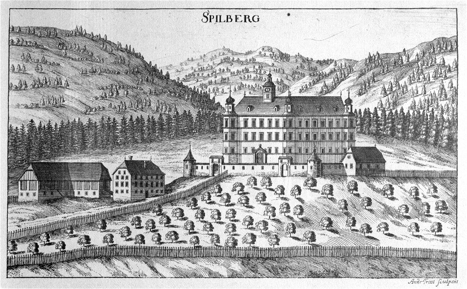 Vischer - Topographia Ducatus Stiriae - 398 Spielberg bei Knittelfeld
