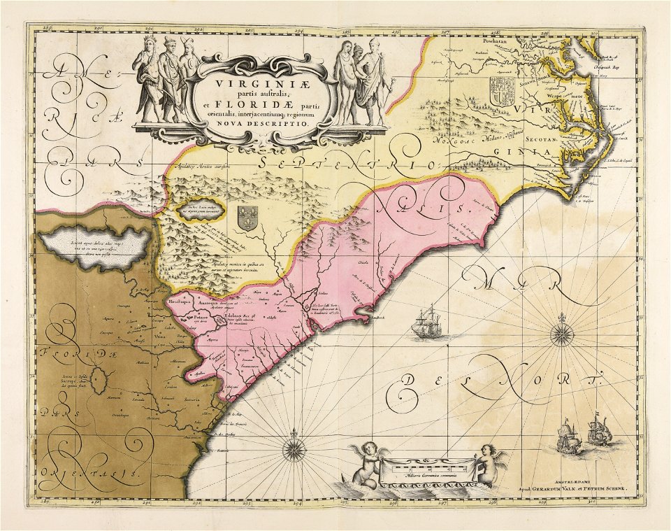Virginiae partis australis et Floridae partis orientalis, interjacentiumque regionum nova descriptio - CBT 6621022