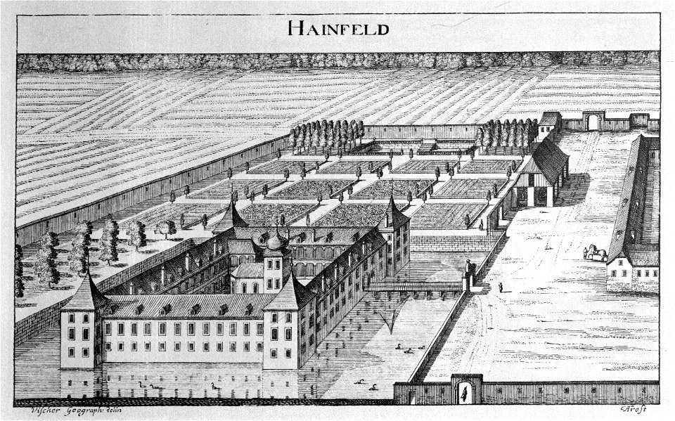 Vischer - Topographia Ducatus Stiria - 156 Hainfeld bei Feldbach
