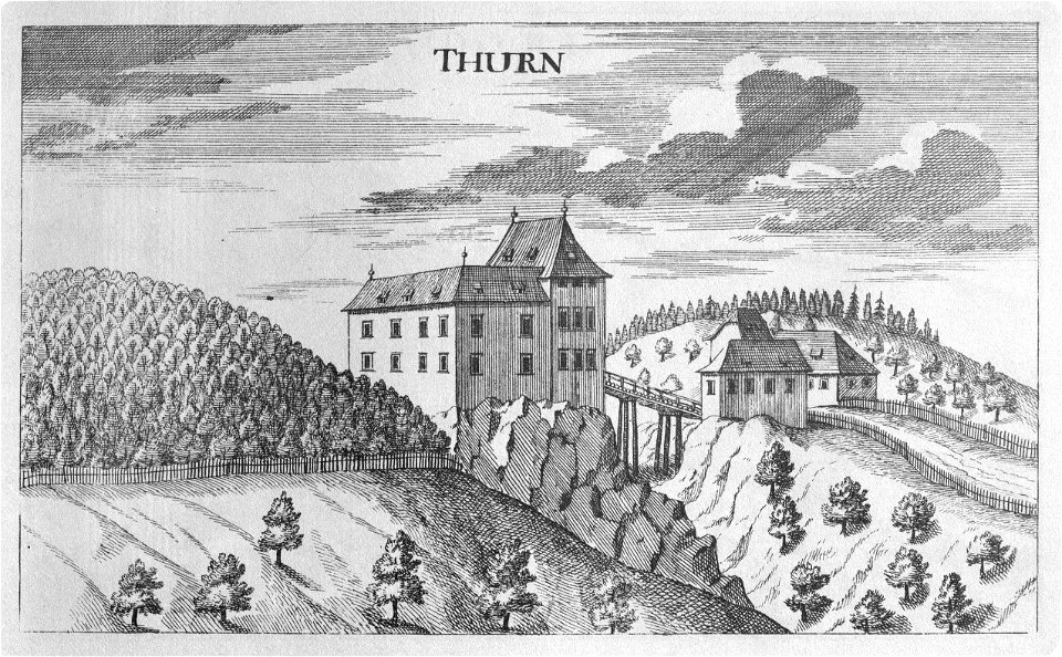 Vischer - Topographia Ducatus Stiriae - 438 Thurn bei Schönstein - Turn