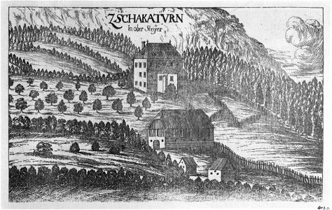 Vischer - Topographia Ducatus Stiriae - 446 Tschakaturn bei Neumarkt