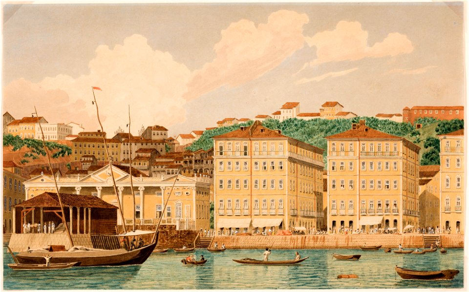 Vista da cidade de Salvador, da Coleção Brasiliana Iconográfica