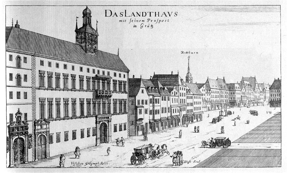 Vischer - Topographia Ducatus Stiria - 119 Graz Landhaus