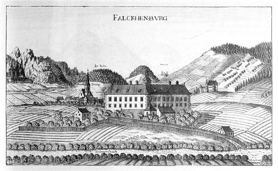 Vischer - Topographia Ducatus Stiria - 060 Falkenburg bei Irdning