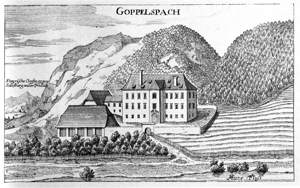 Vischer - Topographia Ducatus Stiria - 105 Goppelspach bei Murau
