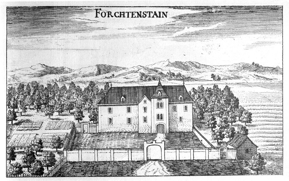 Vischer - Topographia Ducatus Stiria - 076 Forchtenstein bei Windischgraz - Hartenstajn