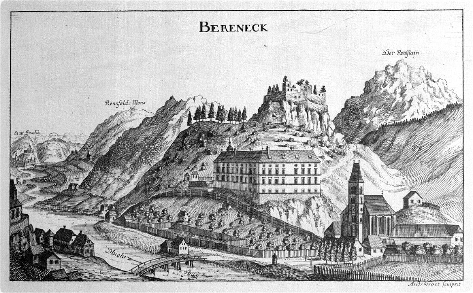 Vischer - Topographia Ducatus Stiriae - 296 Pernegg bei Bruck an der Mur