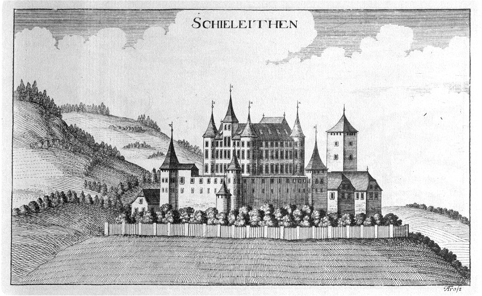 Vischer - Topographia Ducatus Stiriae - 376 Burg Schielleiten bei Pöllau