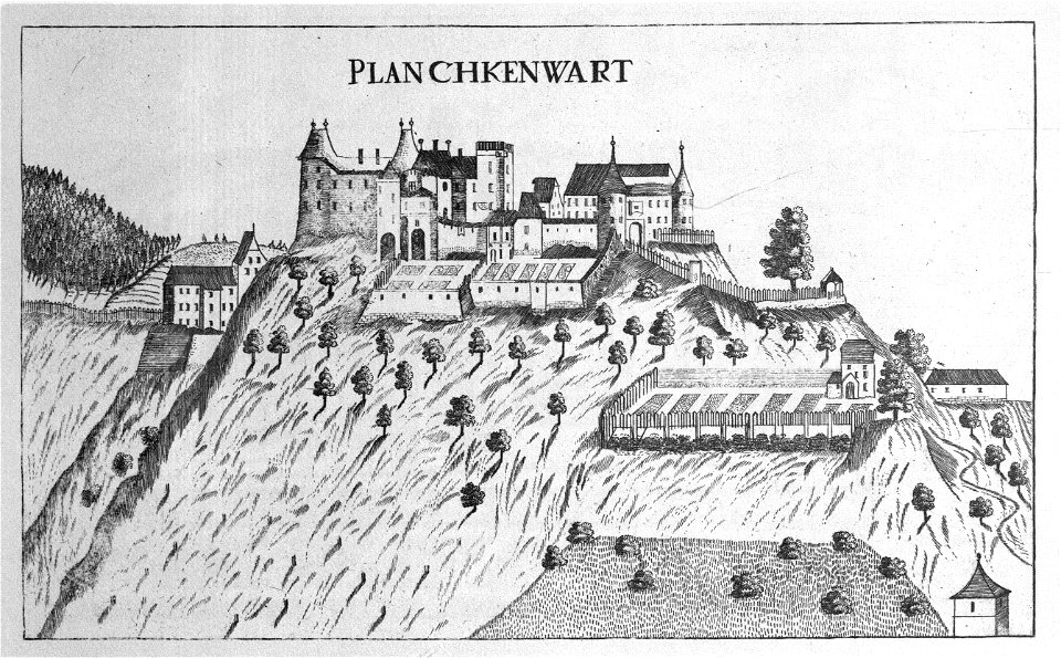 Vischer - Topographia Ducatus Stiriae - 310 Plankenwarth bei Graz