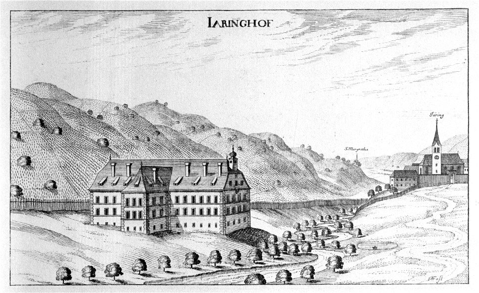 Vischer - Topographia Ducatus Stiria - 185 Jahringhof bei Marburg - Jareninski dvor