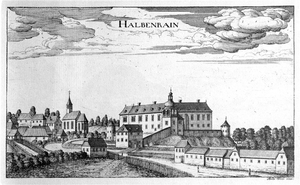 Vischer - Topographia Ducatus Stiria - 157 Halbenrain bei Radkersburg