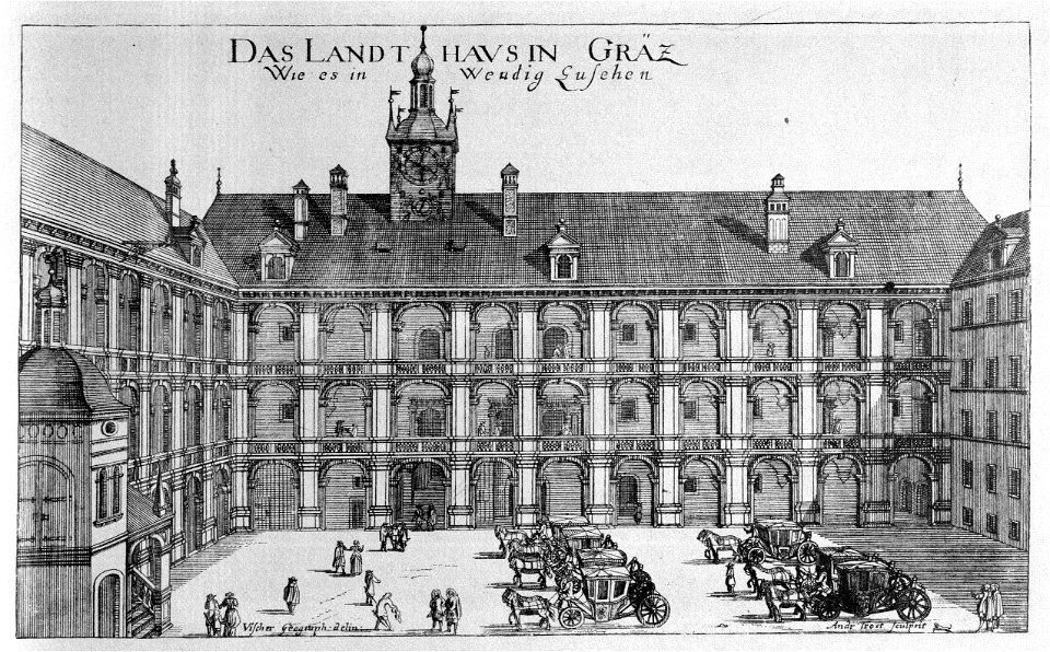 Vischer - Topographia Ducatus Stiria - 120 Graz Landhaus