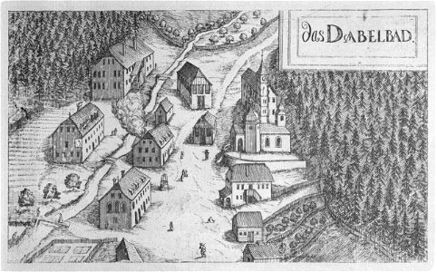Vischer - Topographia Ducatus Stiriae - 440 Tobelbad bei Graz