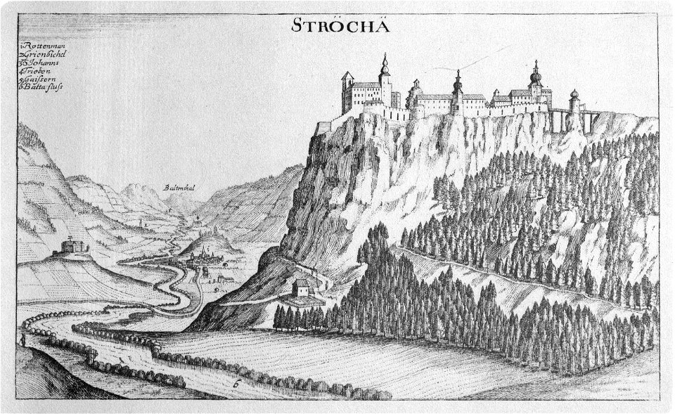Vischer - Topographia Ducatus Stiriae - 417 Strechau bei Rottenmann