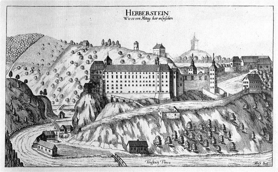 Vischer - Topographia Ducatus Stiria - 172 Herberstein bei Pöllau