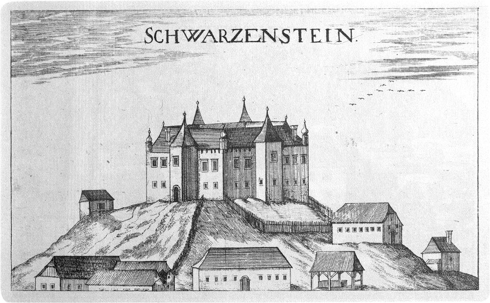 Vischer - Topographia Ducatus Stiriae - 386 Schwarzenstein bei Schönstein - Svarcenstajn