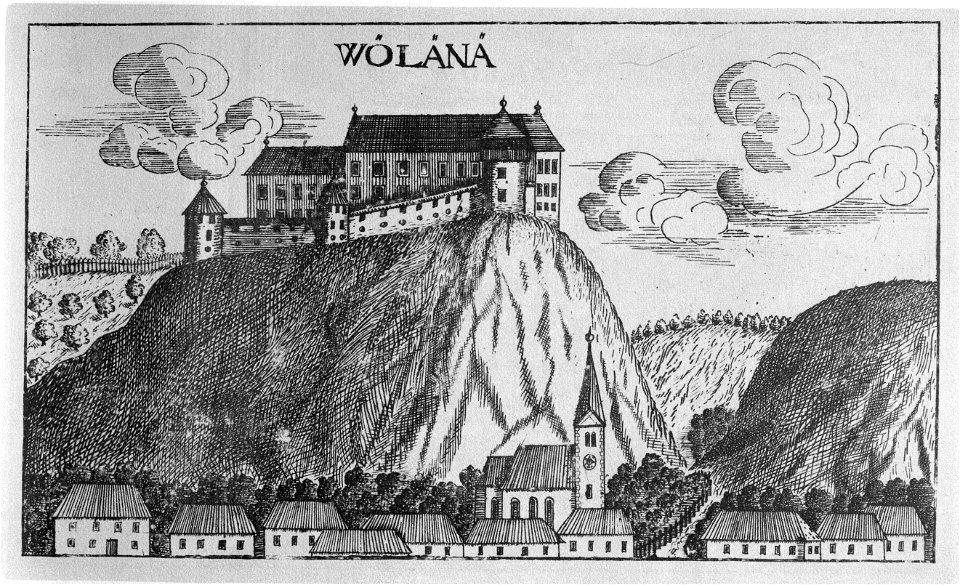Vischer - Topographia Ducatus Stiriae - 490 Wöllan bei Schönsten - Velenje